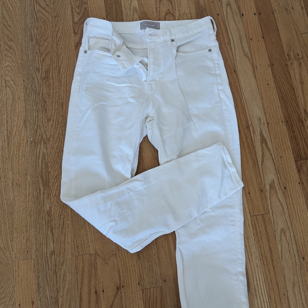 EVERLANE High Rise Skinny Jeans - Bone White - Size 28